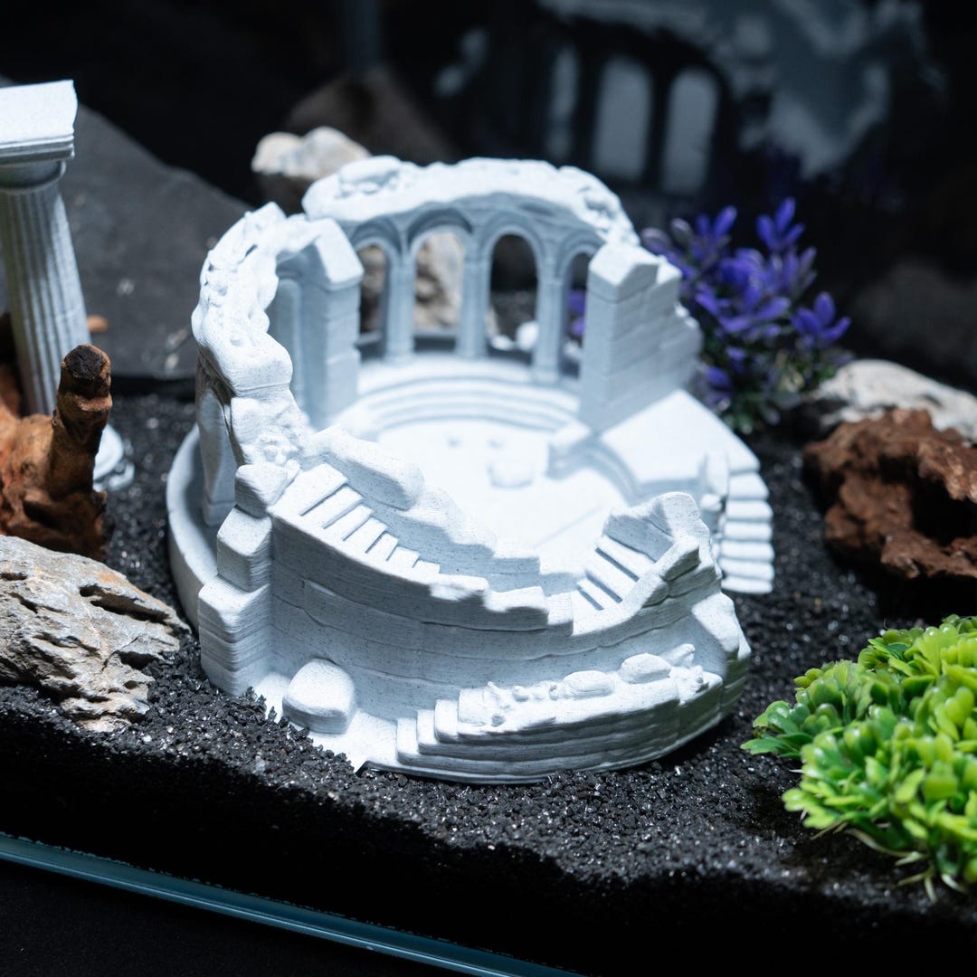 Roman Colosseum Aquarium Decor 3D Printed Ancient Ruins Fish Tank ...