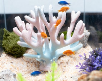 3D Printed Coral Reef Aquarium Decor Gift Fish Tank Ornament Betta Lizard Turtle Tank Accessories Marine Life Reef Decoration Aquascape Reef