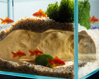 3D Printed Aquarium Tunnel Ornament Fish Tank Hideout Custom Color Aquascape Cave Decor Shelter for