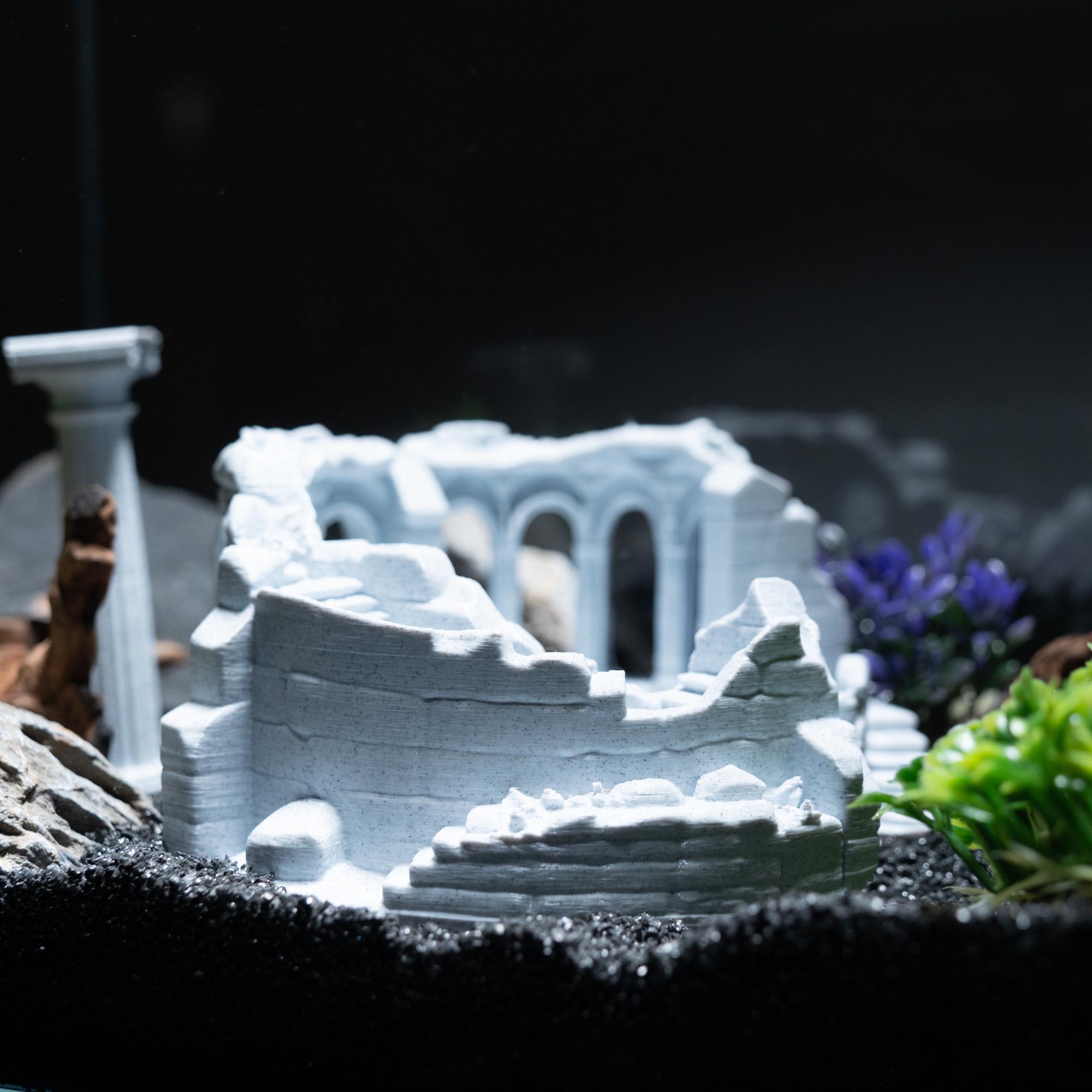 Roman Colosseum Aquarium Decor 3D Printed Ancient Ruins Fish Tank ...