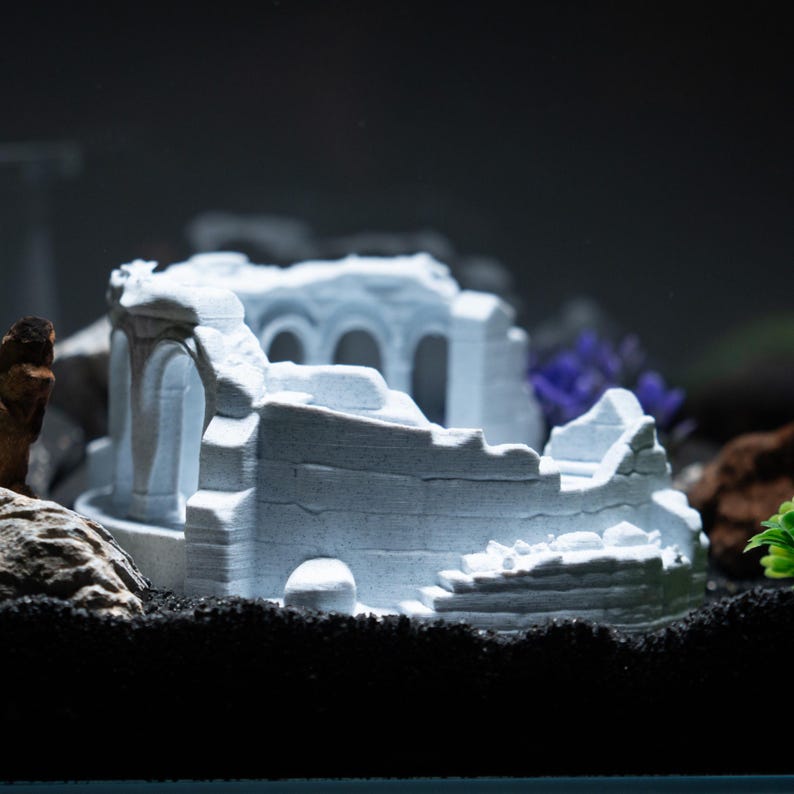 Roman Colosseum Aquarium Decor 3D Printed Ancient Ruins Fish Tank ...