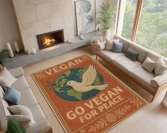 Alfombra vegana: Diseño Earth & Dove, decoración artística ecológica
