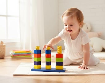 Montessori Stacking Toy: 3D Printed Spiral Fine Motor Skill Toy