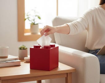Block-Style Tissue Box | 3D Printed Modern Home Decor Gift