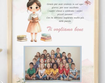 Teacher Gift with Class Photo for End of School Year | We Love You, Teacher | Personalized Classroom Gift