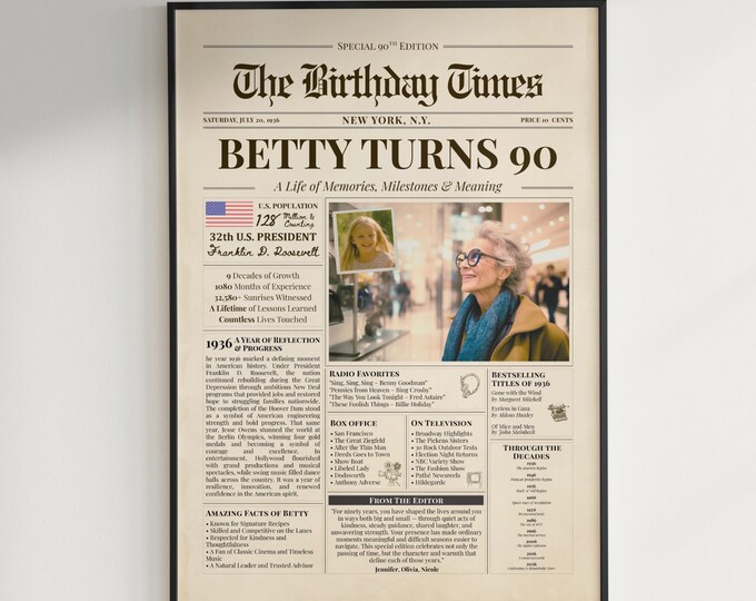 USA Birthday Newspaper
