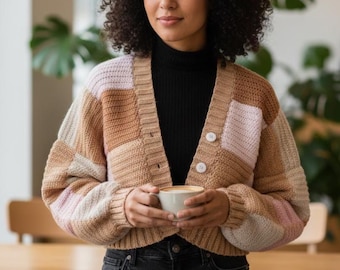 Patroon gehaakt vest patchwork | Oma vierkante trui DIY | Gehaakte crop top voor beginners pdf | Inclusief instructievideo