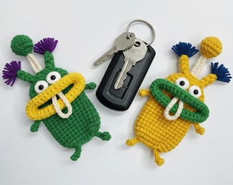 Monster Key Cover Crochet Pattern | Amigurumi Car Key Holder | Cute frog key cover | Crochet Pattern with Video Tutorial