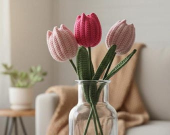 Crochet Tulip Bouquet Pattern | Beginner-Friendly Amigurumi (PDF Pattern)