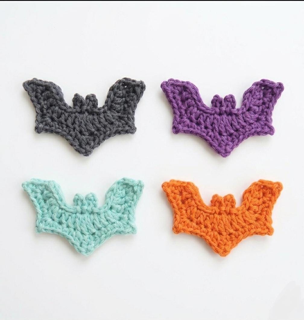 Crochet Bat Applique Pattern | Easy Crochet Amigurumi Pattern ...