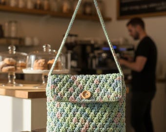 Crochet Star Stitch Shoulder Bag Pattern | Beginner Friendly Crossbody Purse (PDF)
