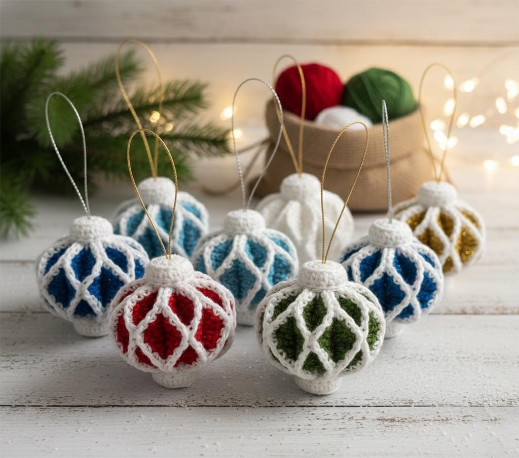 30 Amazing and Stylish Crochet Ideas for the Home 31 Textured Christmas Ornament Crochet Pattern