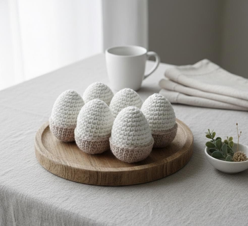 Crochet Egg & Carton Pattern Realistic Play Food (