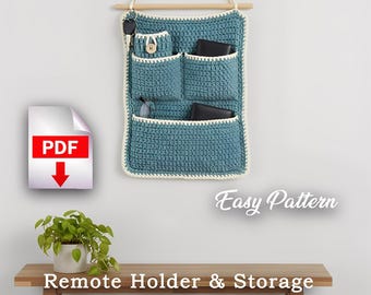 Crochet Organizer Pattern | Wall Hanging Storage Pocket (PDF)
