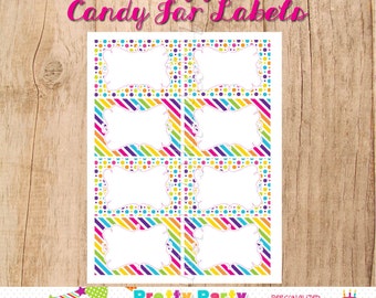 Free printable labels for candy jars