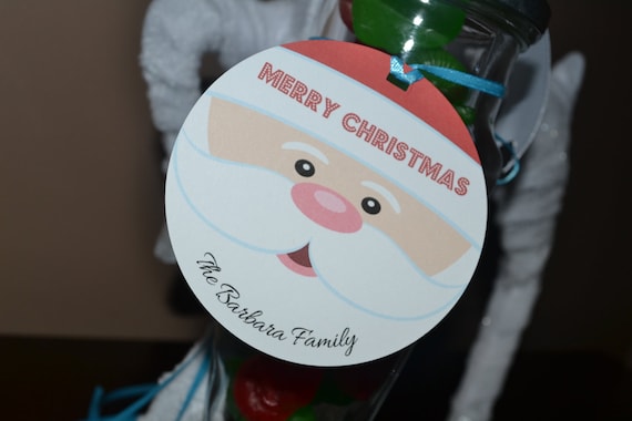 SANTA FACE holiday tags, stickers, labels, address labels - YOU print - 3 or 2 inch Il_570xn