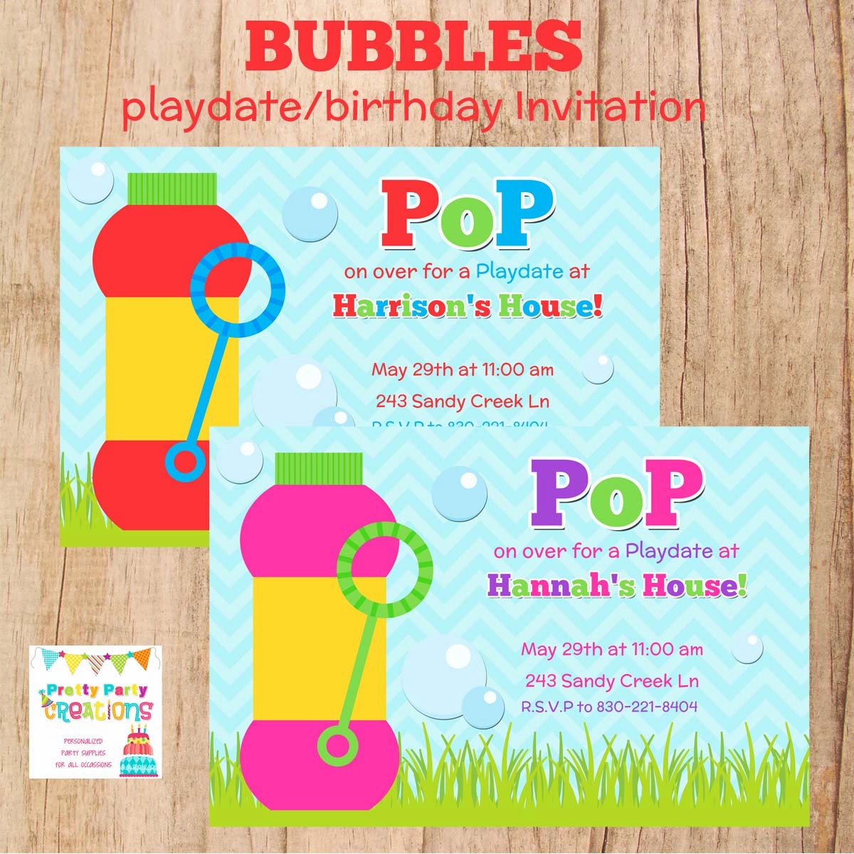 bubbles-playdate-or-birthday-invitation-2-to-choose-you-etsy
