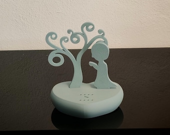 Lembrancinha inovadora impressa em 3D para batismo ou primeira comunhão, multicolorida, com NFC - Ecológica