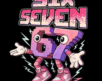 Steal a Brainrot Six Seven Italian Brainrot Kids Gaming Meme Png, Baseball Number, Six Seven Ice Cream Drip 67 Meme Gen Alpha Slang Png