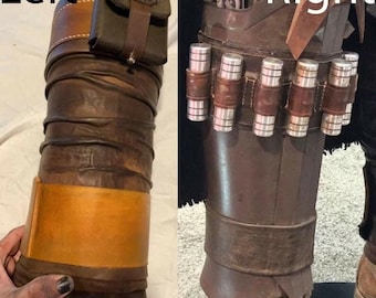 Mandalorian Armor Leg Straps – Handmade Leather Costume Gear