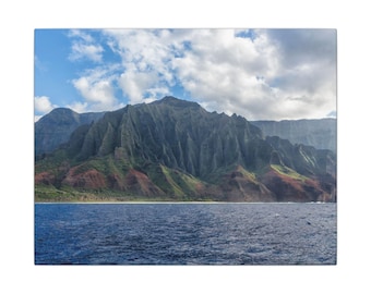 Na Pali Coast Canvas Print: Kauai Ocean Photography, Coastal Wall Art
