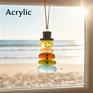 Handmade Acrylic “Sea Glass” Christmas Ornament, Coastal Beach Tree Decor, Ocean-Inspired Holiday Gift, Unique 2025 Keepsake for Families