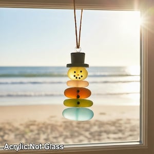 Handmade Acrylic “Sea Glass” Christmas Ornament, Coastal Beach Tree Decor, Ocean-Inspired Holiday Gift, Unique 2025 Keepsake for Families