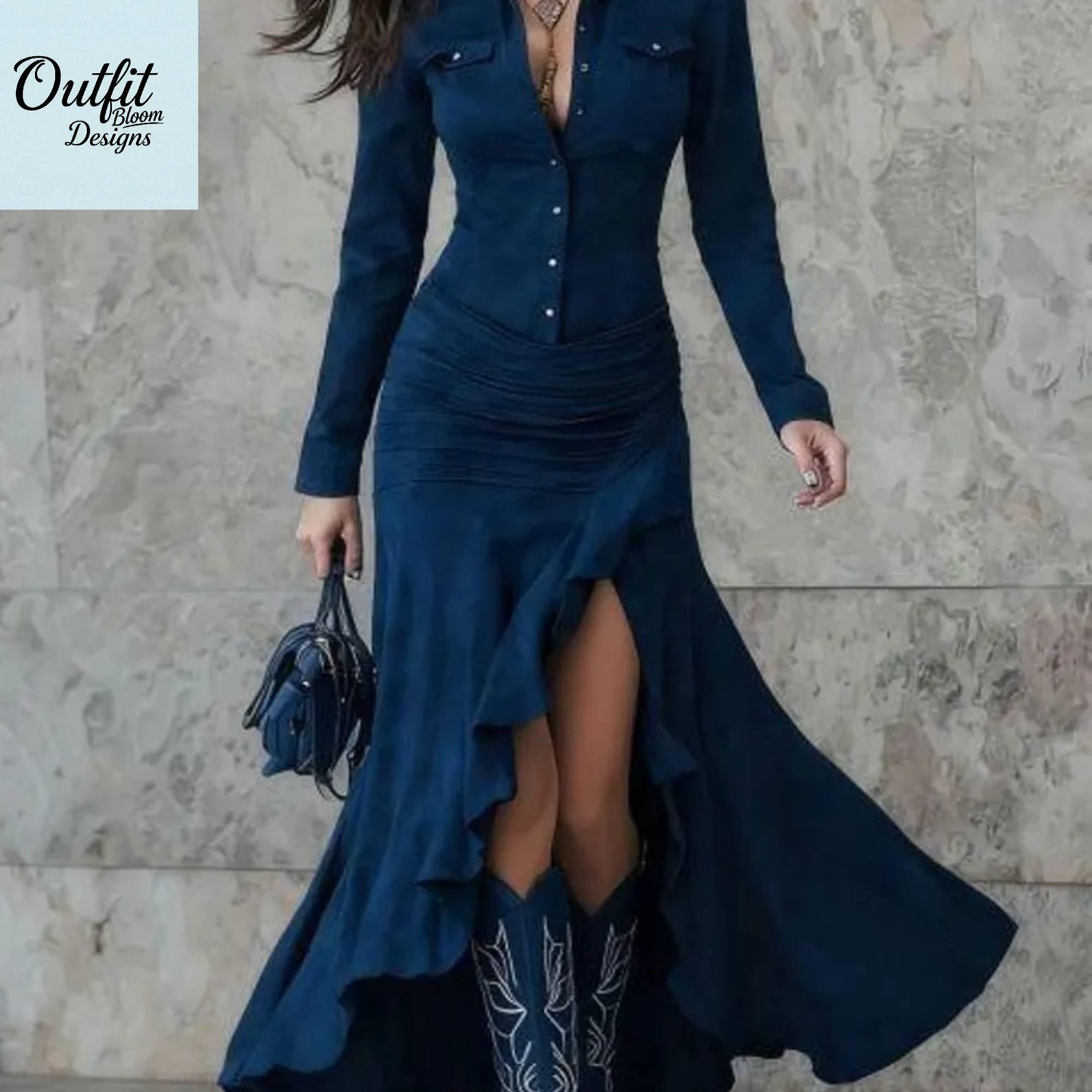 knee length dresses for ladies Diia western cowgirl outfit / Festival outfit for women / Rave outfit main image 1
