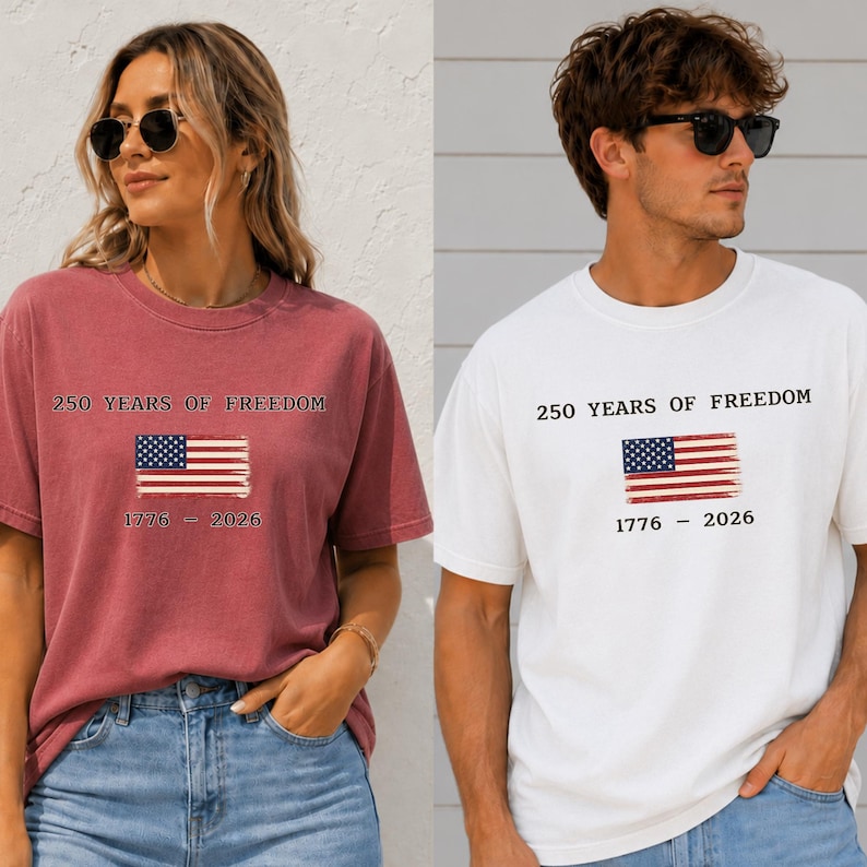 250 Years of Freedom Shirt, America 1776 2026 Sweatshirt, Patriotic USA Shirt, 4th of July Tee, Freedom Shirt