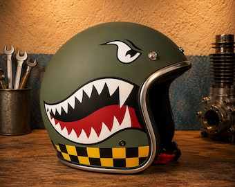 Casco Slimhead TX500 Shark Mouth / Casco da moto aperto personalizzato