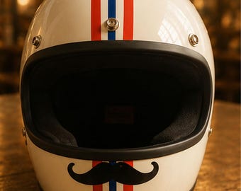 Gringo Rock N Roll-hjälm | Vintage integralhjälm för motorcykel | Retro racing