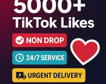 Impulso de Me gusta en TikTok / Me gusta reales e instantáneos / Seguro / Sin caídas / Entrega rápida