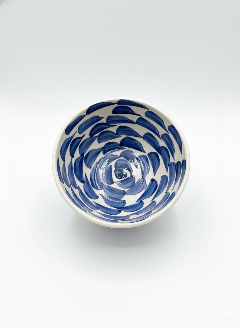 Fayoum Ceramic Bowl – Hand Painted Egyptian Pottery Small Bowl – Blue ...