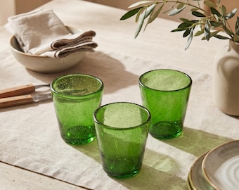 spode christmas tree wine glass Green Pine Tree Stemless Wine Glasses main image 1
