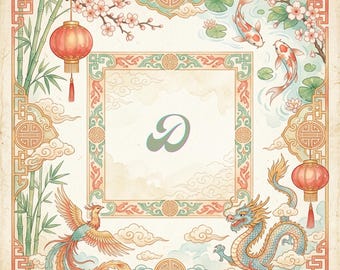 Personalized Mahjong Mat, Custom Initial Floral Game Mat, Gift for Family Nights, (rolled up)