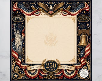 Patriotic Mahjong Mat, America 250th Anniversary Game Cover, Vintage Eagle Design (Rolled)