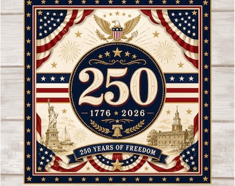 American Mahjong Mat, 250th Anniversary Patriotic Game Table Cover (Rolled)