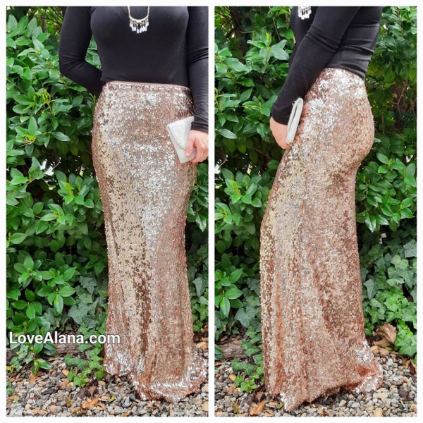 Copper Maxi Skirt
