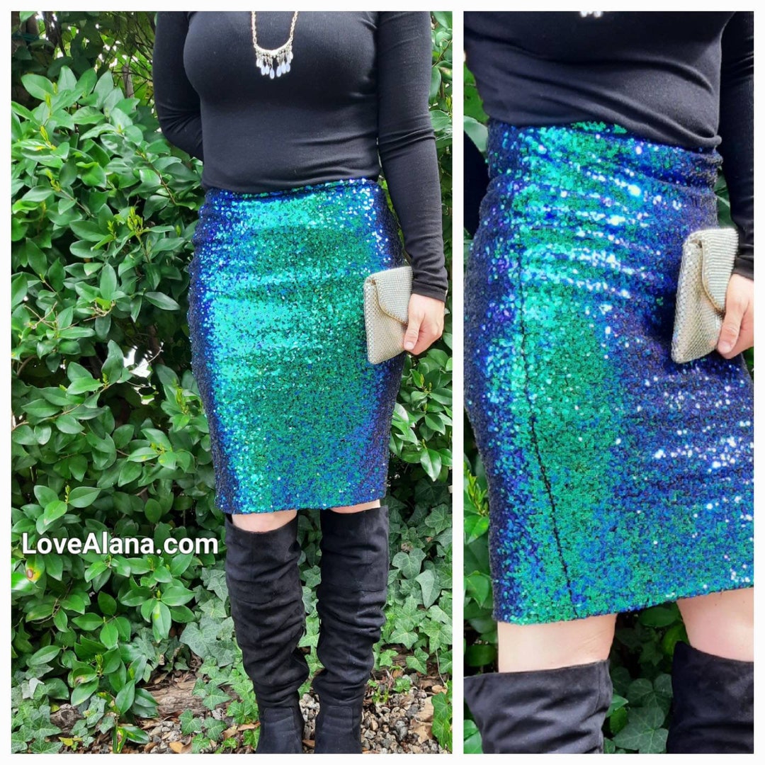 Been That Girl Knit Sequin Mini Skirt - Iridescent Pink main image 1