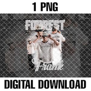 May include: Digital download graphic featuring a group of people wearing baseball caps and t-shirts. The image includes the text "FORREST FRANK" in a glittery font, and the words "DIGITAL DOWNLOAD" at the bottom.