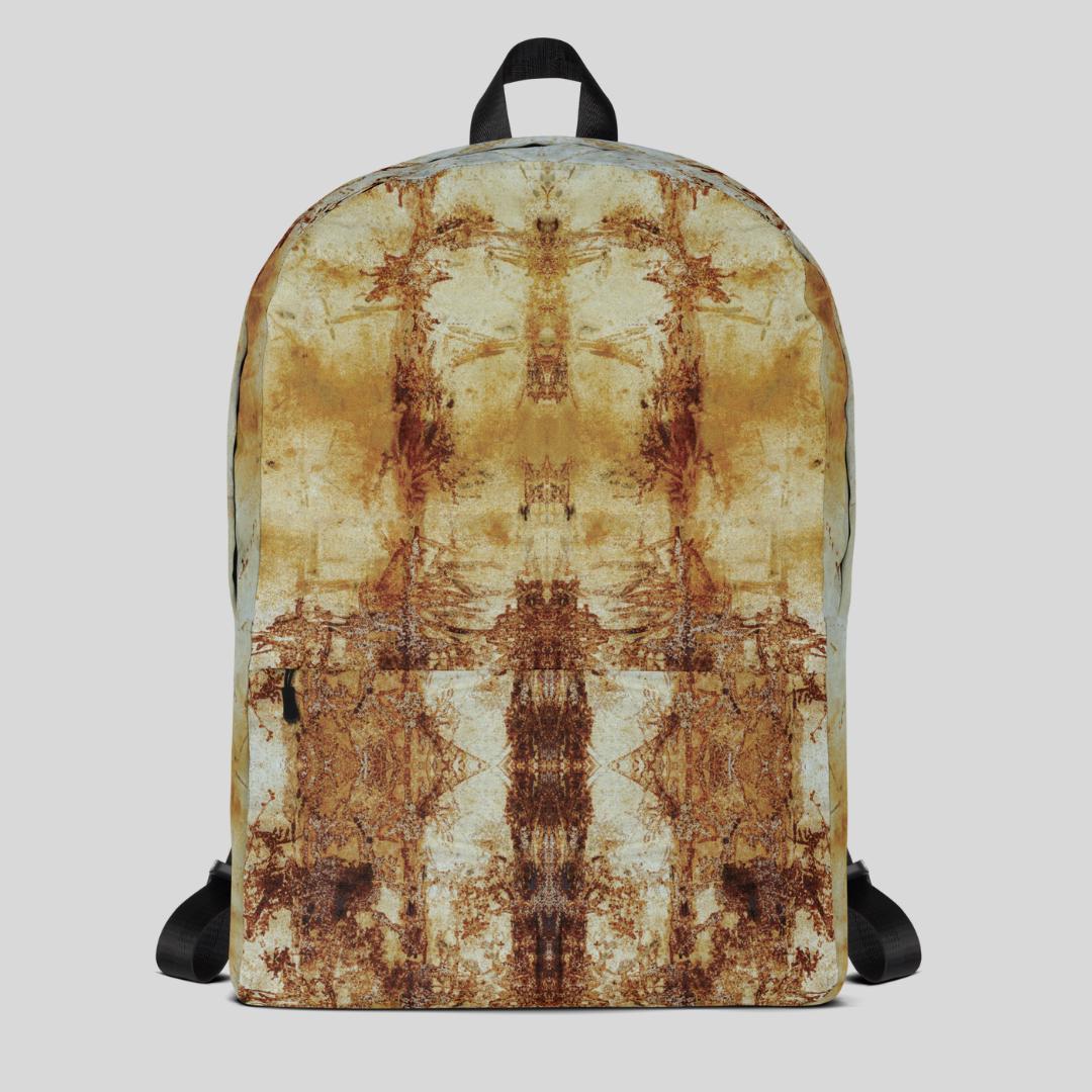 Backpack RUST PRINT Unique Earth-toned Print From Buried  display picture 1