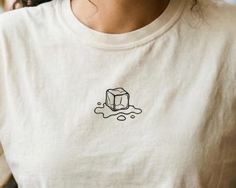 Camiseta personalizada Melting Ice Comfort Colors - Camiseta bordada con el lema "Derechos Humanos"