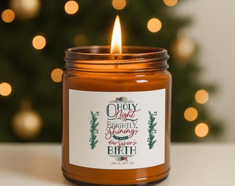 Christmas Candle, Holiday Soy Candle | Winter Scented Candles: Christmas Tree, Peppermint, Gingerbread, Clean Non-Toxic Host Gift