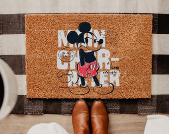 Fußmatte mit Mickey Mouse, Disney-Willkommensmatte, niedliche Maus-Fußmatte, Disney-Wohndeko, Mickey-Mouse-Einzugsgeschenk, Teppich für den Eingangsbereich