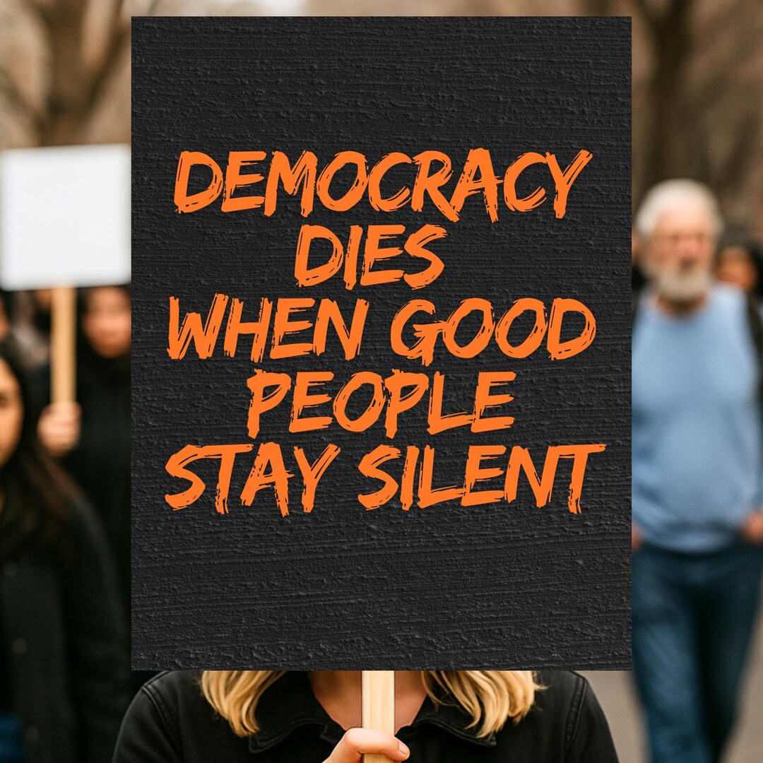 Protect Democracy Protest Poster, No Kings Rally Day Protests Sign ...