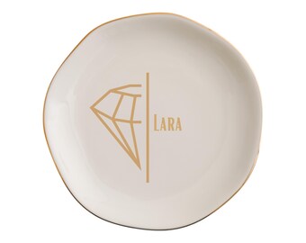 Personalized Jewelry Dish, Custom Ring Dish, Bridesmaid Gift, Engagement Gift for Her, Bridal Shower or Birthday Gift