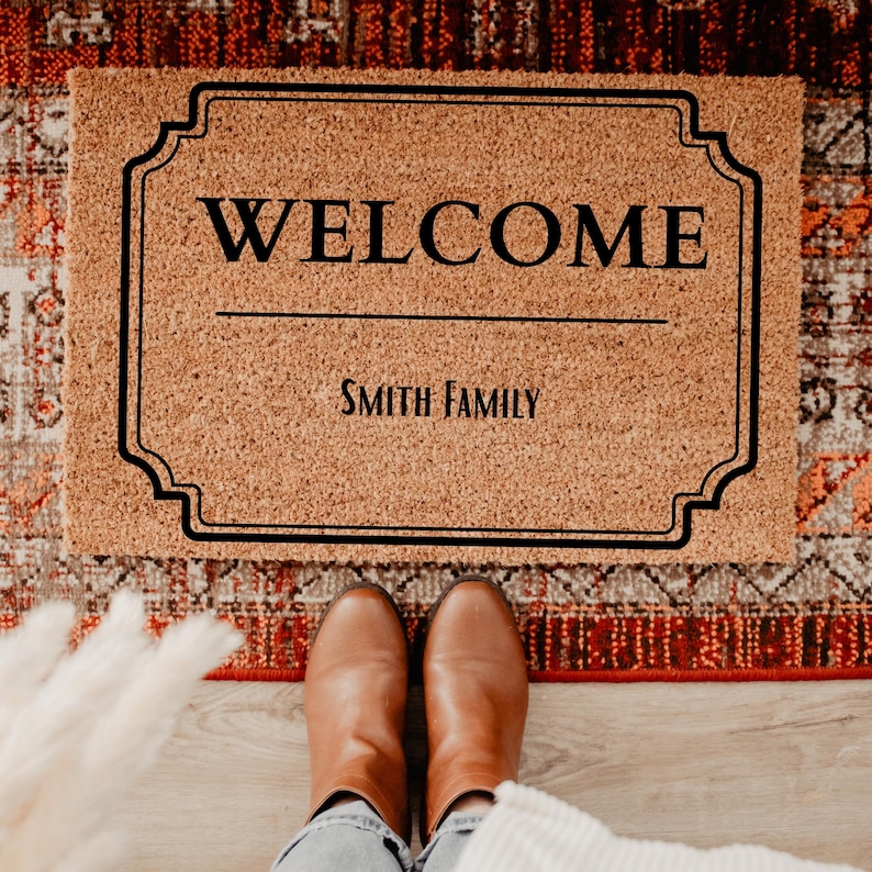 Welcome Doormat,custom Welcome Mat,welcome Personalized Name Doormat ...
