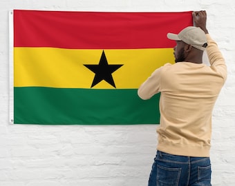 Ghana Flag Wall Art | Ghana National Flag Poster | Ghana Supporter Decor | World Cup 2026 Fan Flag | Ghana Pride Wall Print