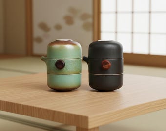 Japanese Porcelain Tea Set | Minimalist Zen Teapot & Cups | Kung Fu Tea Ceremony Set | Handmade Ceramic Tea Gift | Asian Style Tableware