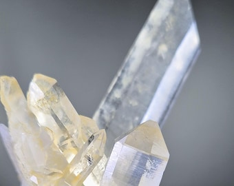 Cuarzo lemuriano transparente y estético, un tesoro de la historia. Mina Collier Creek, Norman, Arkansas, EE. UU.